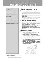 LG LWHD1200HRY7 Air Conditioner Unit Operating Manual